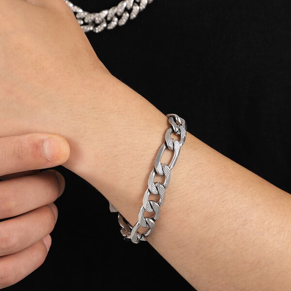 

Men Minimalist Bracelet, Silver