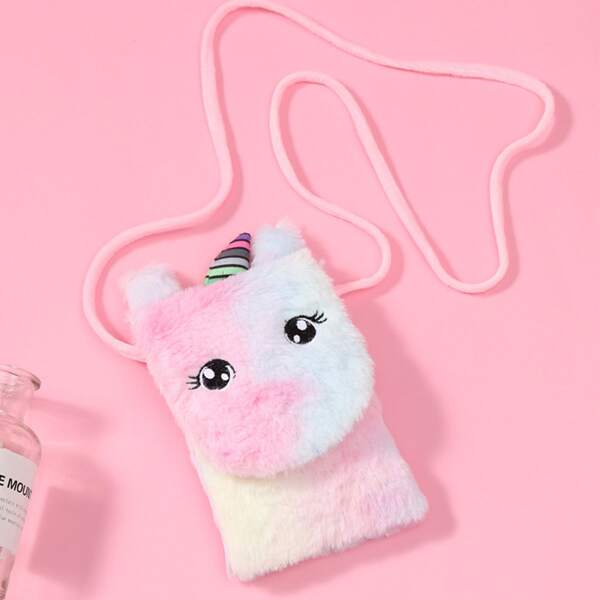 

Girls Fluffy Cartoon Design Novelty Bag, Pink