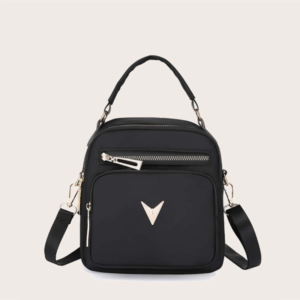

Metal Decor Classic Backpack, Black