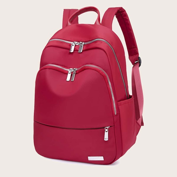 

Minimalist Multi-Compartment Classic Backpack, Red