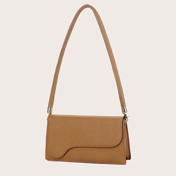 

Minimalist Flap Shoulder Bag, Khaki