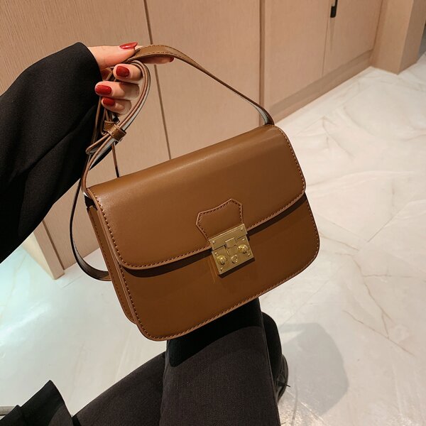 

Minimalist Flap Saddle Bag, Brown