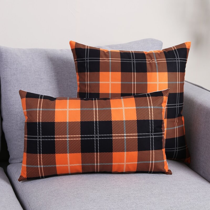

1pc Plaid Pattern Cushion Cover Without Filler, Multicolor