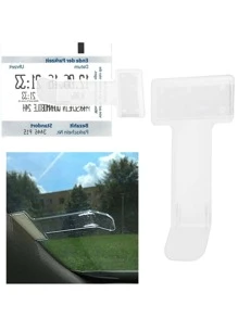 4入組透明車票支架夾 - 無色 - 查看 4