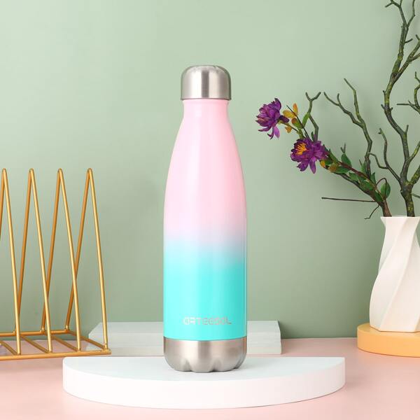 

1pc Gradient Color Vacuum Cup, Multicolor