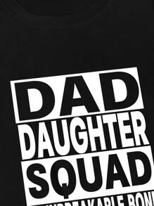 Manfinity Homme Men T-Shirts Fit Crew Neck Short Sleeve Slogan Tee Letter Graphic Casual Summer Polyester - Black - View 4