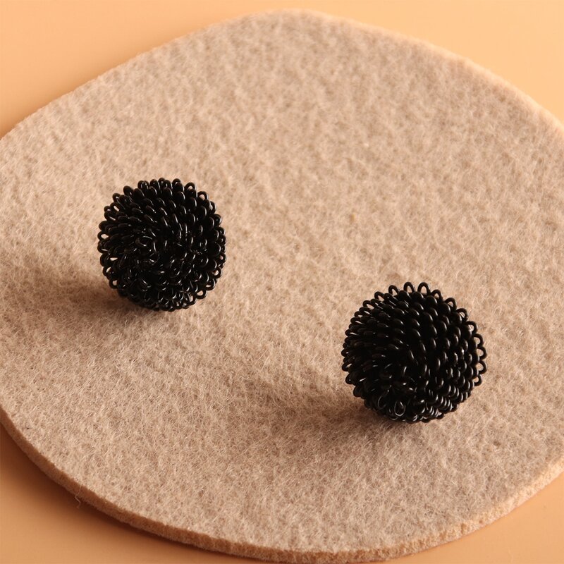 

Simple Stud Earrings, Black