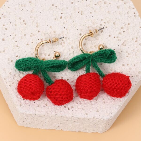

Cherry Drop Earrings, Multicolor