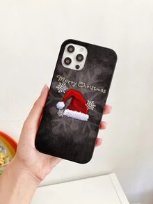 Christmas Hat Print Phone Case - Multicolor - View 2