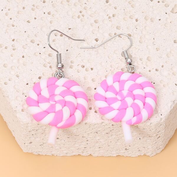 

Lollipop Drop Earrings, Pink