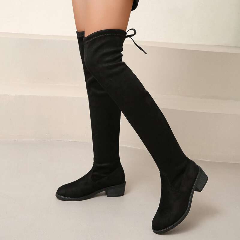 

Minimalist Slip On Sock Boots, Black