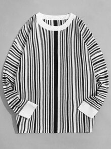 Manfinity Hypemode Men Block Striped Pattern Sweater