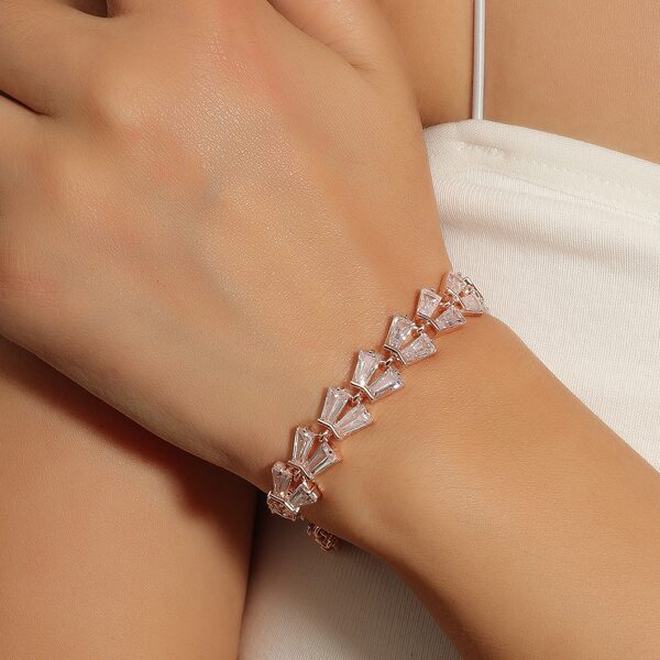 

Zircon Decor Bracelet, Rose gold