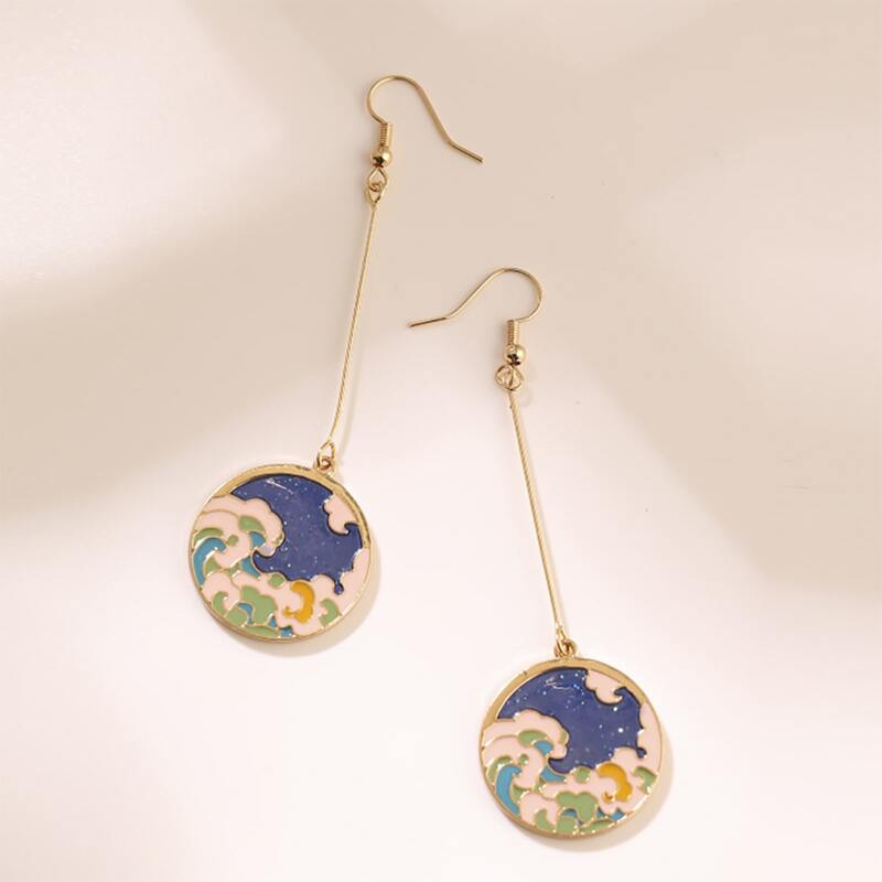

Graphic Drop Earrings, Gold