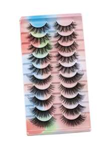 10 cặp mi giả dày - màu đen - Xem 2