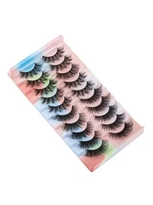 10 cặp mi giả dày - màu đen - Xem 4