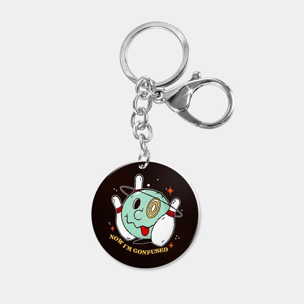 

ROMWE Cartoon Graphic Keychain, Black
