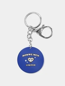 ROMWE Cartoon Graphic Keychain - Blue - View 2