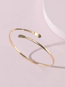 Minimalist Arm Cuff - Yellow Gold - View 2