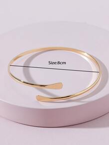 Minimalist Arm Cuff - Yellow Gold - View 4