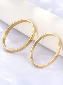 2 Miếng Vòng đeo tay tối giản Cặp đôi - Vàng - Xem 4