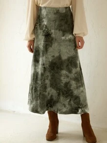 SHEIN Unity Váy nữ Cà vạt nhuộm Giải trí - Nhiều màu - Xem 4