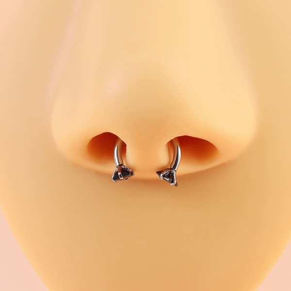 

Geometric Zircon Decor Nose Ring, Multicolor