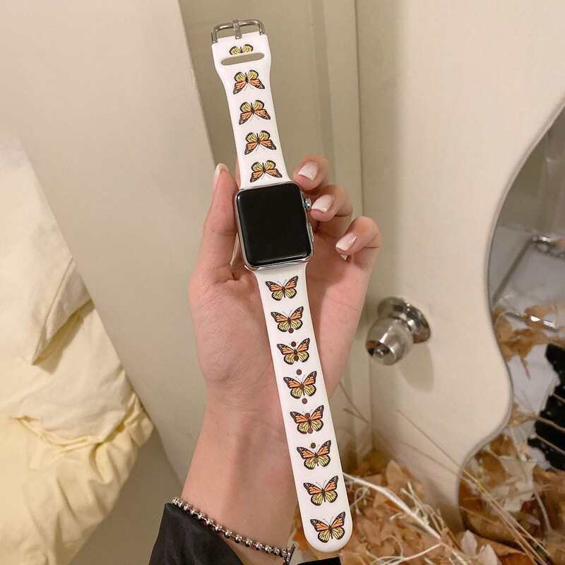 

Butterfly Pattern Watchband For iWatch, Multicolor