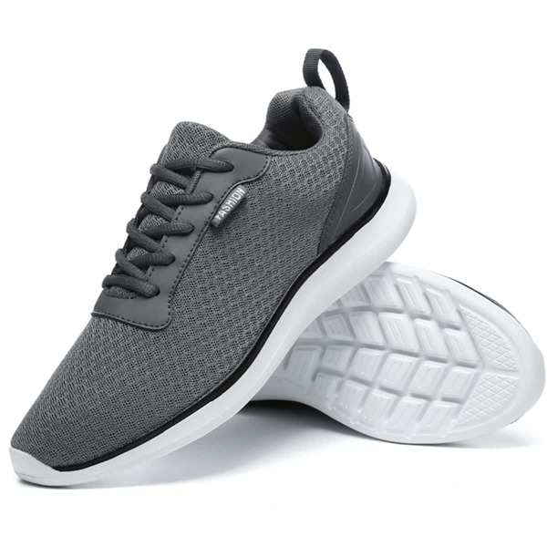 

Men Minimalist Lace Up Front Sneakers, Dark grey