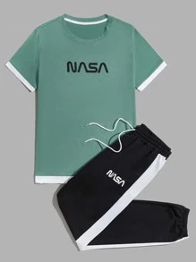 Manfinity Hypemode Bộ hai mảnh Nam Dây kéo Khối Màu Lá thư Sẵn sàng - Nhiều màu - Xem 3