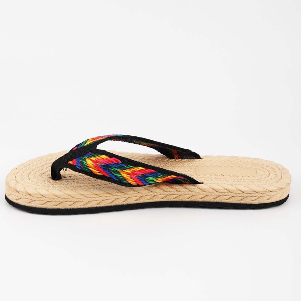 

Colorblock Espadrille Flip-Flops, Multicolor