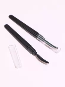 1pc Eye Brush Eyelash Brush With Dust-Proof Box, Grafting Eyelash Brush Portable Combing Eyelash Eyebrow Spiral Eyelash Volume Brush, Eyebrow Brush, Eyeshadow Brush, Brush - Black - View 3