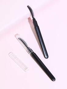 1pc Eye Brush Eyelash Brush With Dust-Proof Box, Grafting Eyelash Brush Portable Combing Eyelash Eyebrow Spiral Eyelash Volume Brush, Eyebrow Brush, Eyeshadow Brush, Brush - Black - View 4