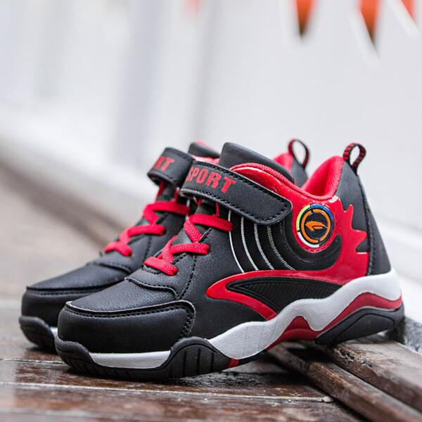 

Boys Colorblock Velcro Strap Running Shoes, Multicolor