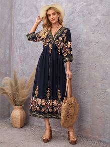 EMERY ROSE Đầm Trọn gói Hoa Boho - Nhiều màu - Xem 1