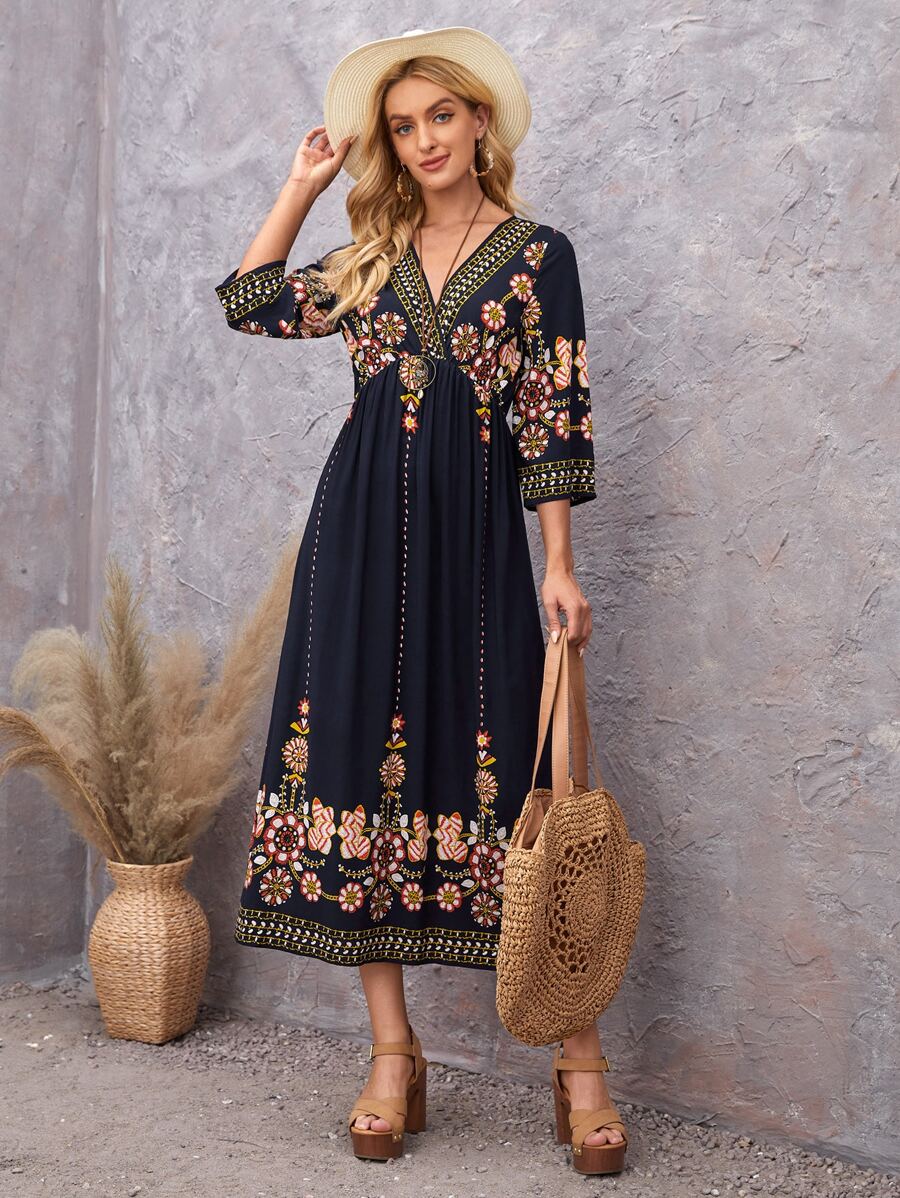 EMERY ROSE Đầm Trọn gói Hoa Boho - Nhiều màu - Xem 1