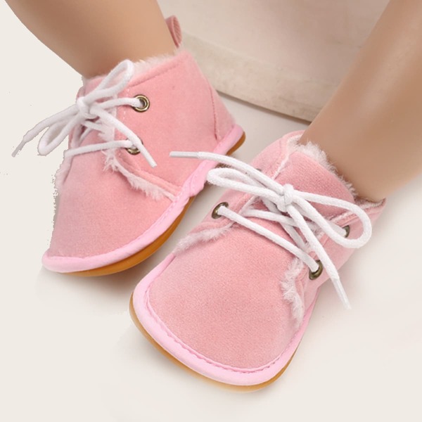 

Baby Lace-up Front Boots, Pink
