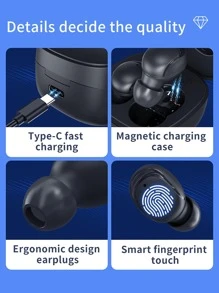 素色無綫耳机 - 淡紫色 - 查看 4