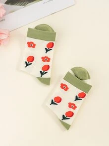 印花中筒襪 - 彩色 - 查看 2