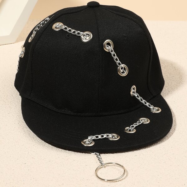 

Chain Decor Baseball Cap, Multicolor