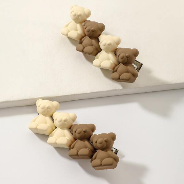 

2pcs Cartoon Hair Clip, Multicolor
