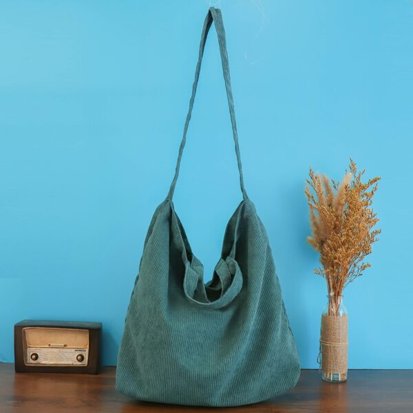 

Large Capacity Convertible Top Handle Bag, Dark green