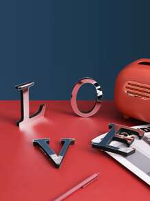 1pc Mirror Surface Letter Decoration Craft Best Gifts Birthday - White - View 2