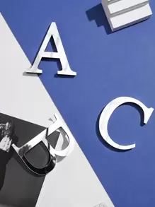 1pc Mirror Surface Letter Decoration Craft Best Gifts Birthday - White - View 6