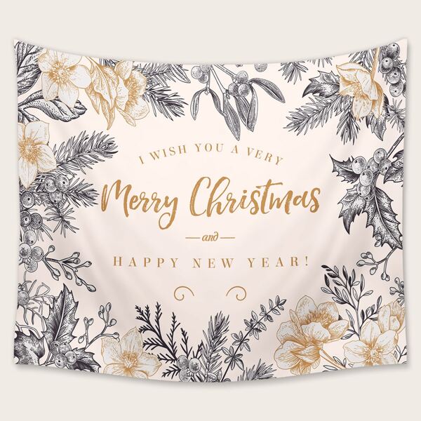 

Christmas Plants Print Tapestry, Multicolor