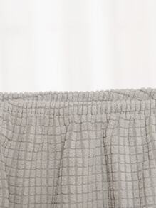 素色有彈性沙發套 - 灰色 - 查看 8