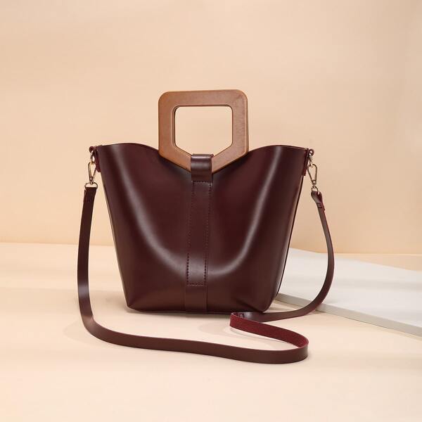 

Minimalist Top Handle Bag, Purple