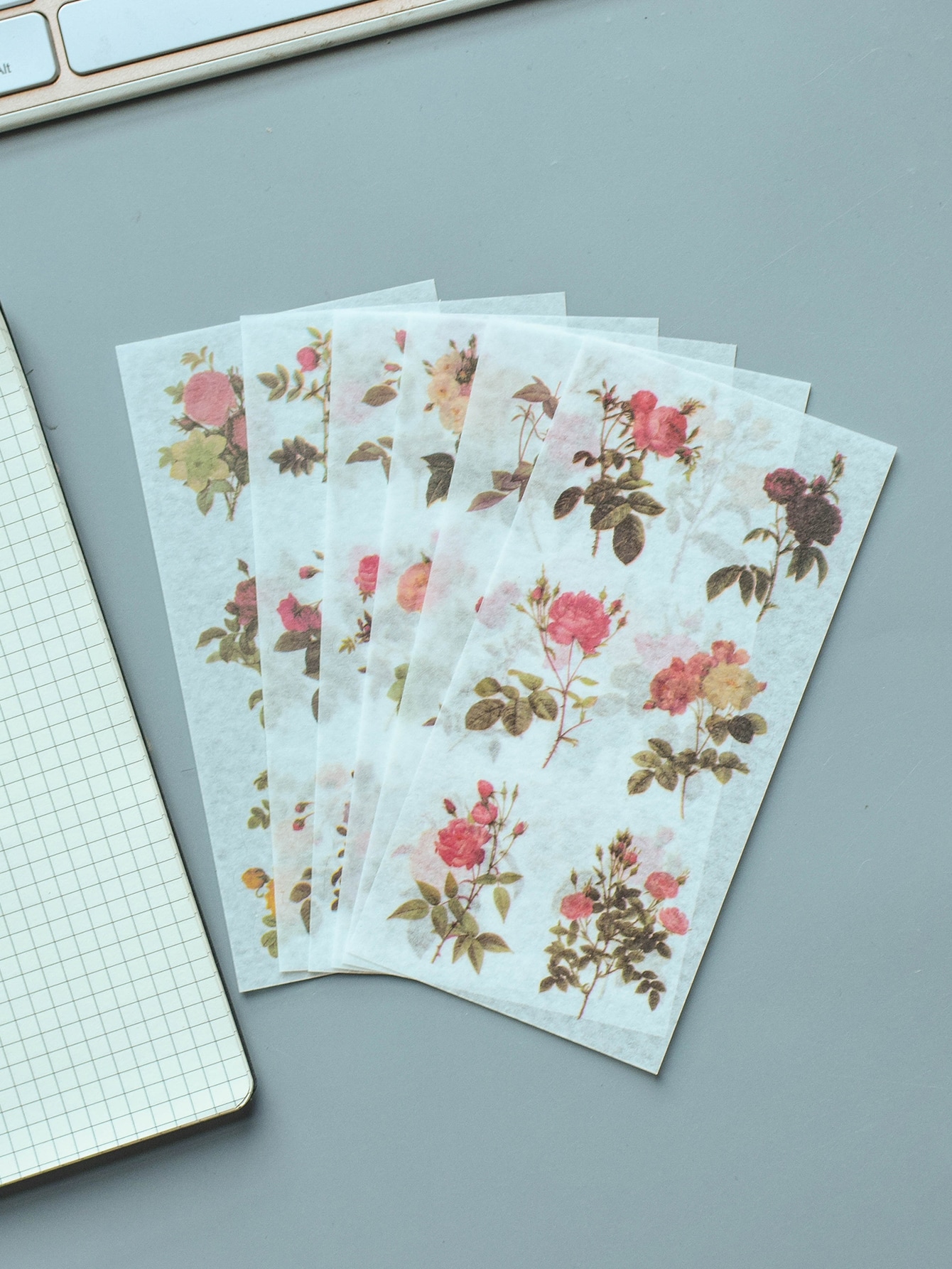 6pcs Floral Pattern Sticker