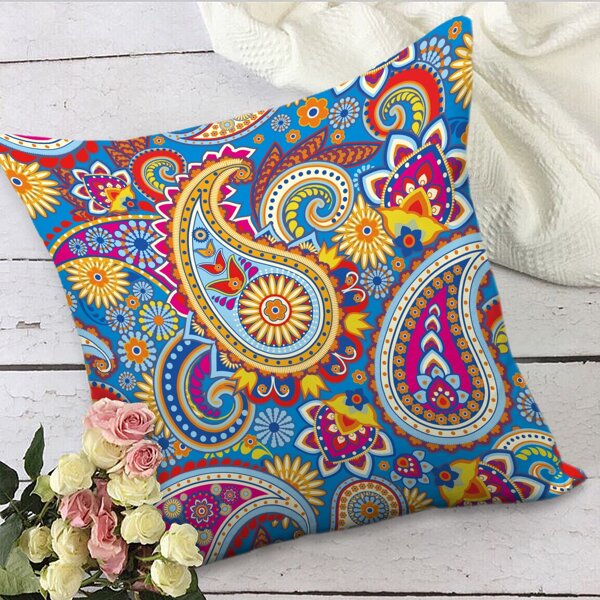 

Paisley Pattern Cushion Cover Without Filler, Multicolor