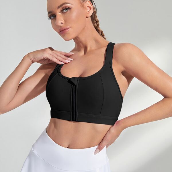 

Light Support Breathable Softness Sports Bra, Black